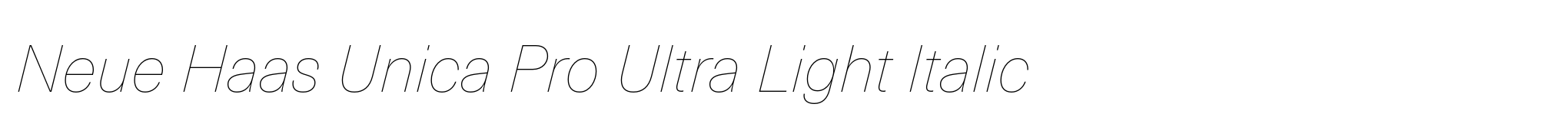 Neue Haas Unica Pro Ultra Light Italic image